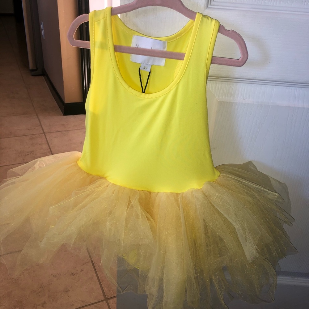Plum NYC yellow tutu dress